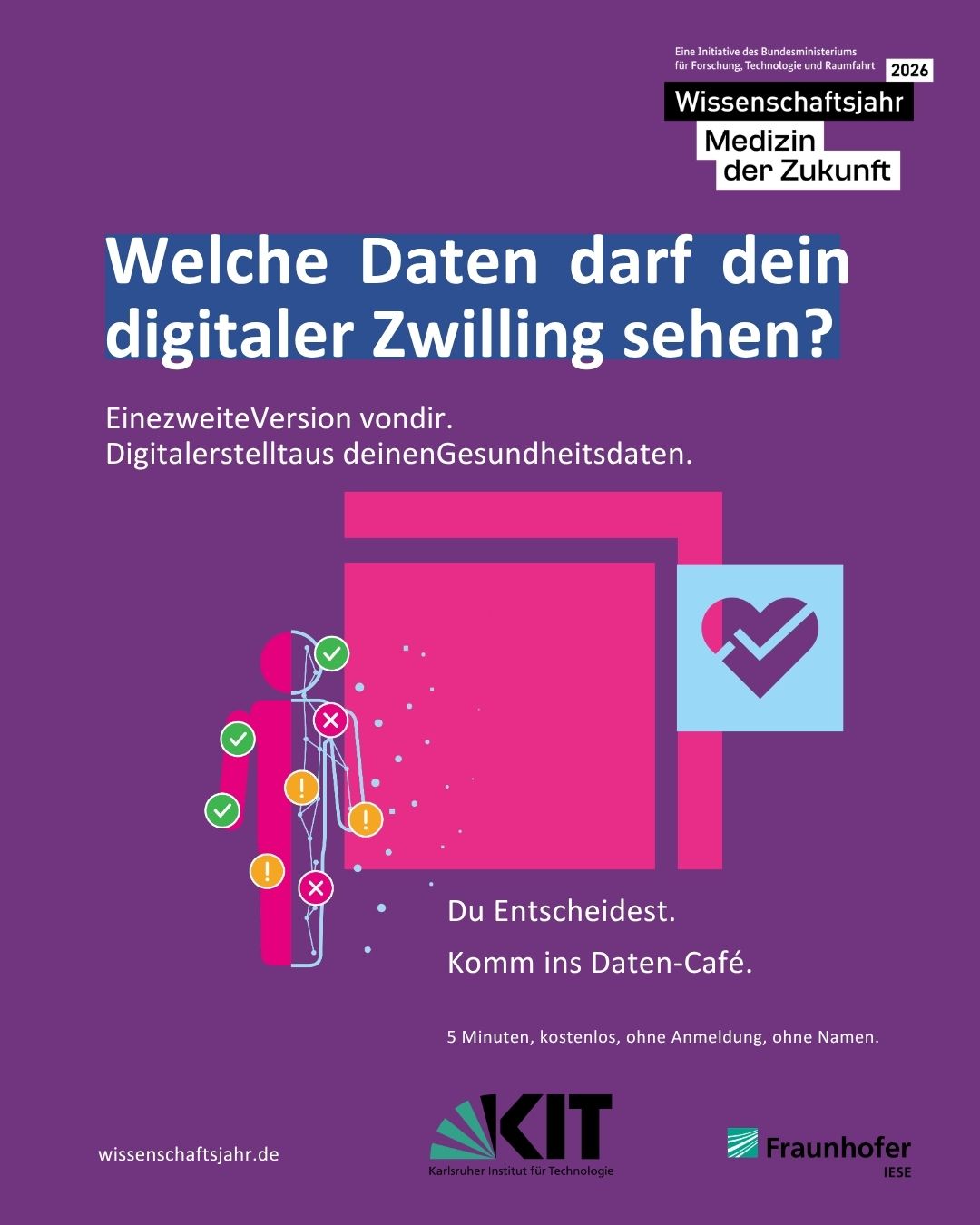 Werbeplakat in Form einer Einaldung zum Gespräch.