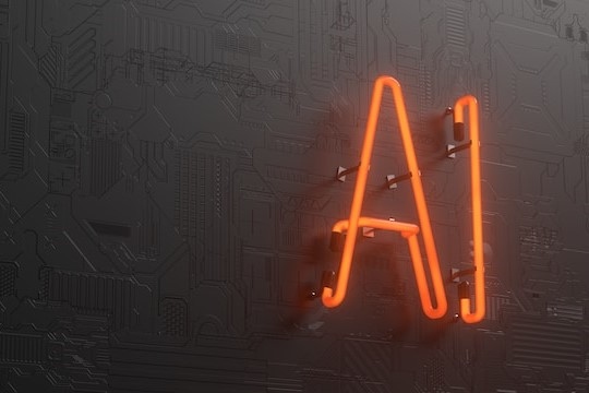 Neonschriftzug "AI"
