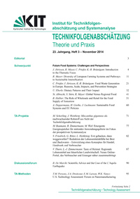 ITAS-Zeitschrift „Technikfolgenabschätzung – Theorie und Praxis“ TATuP 3/2014