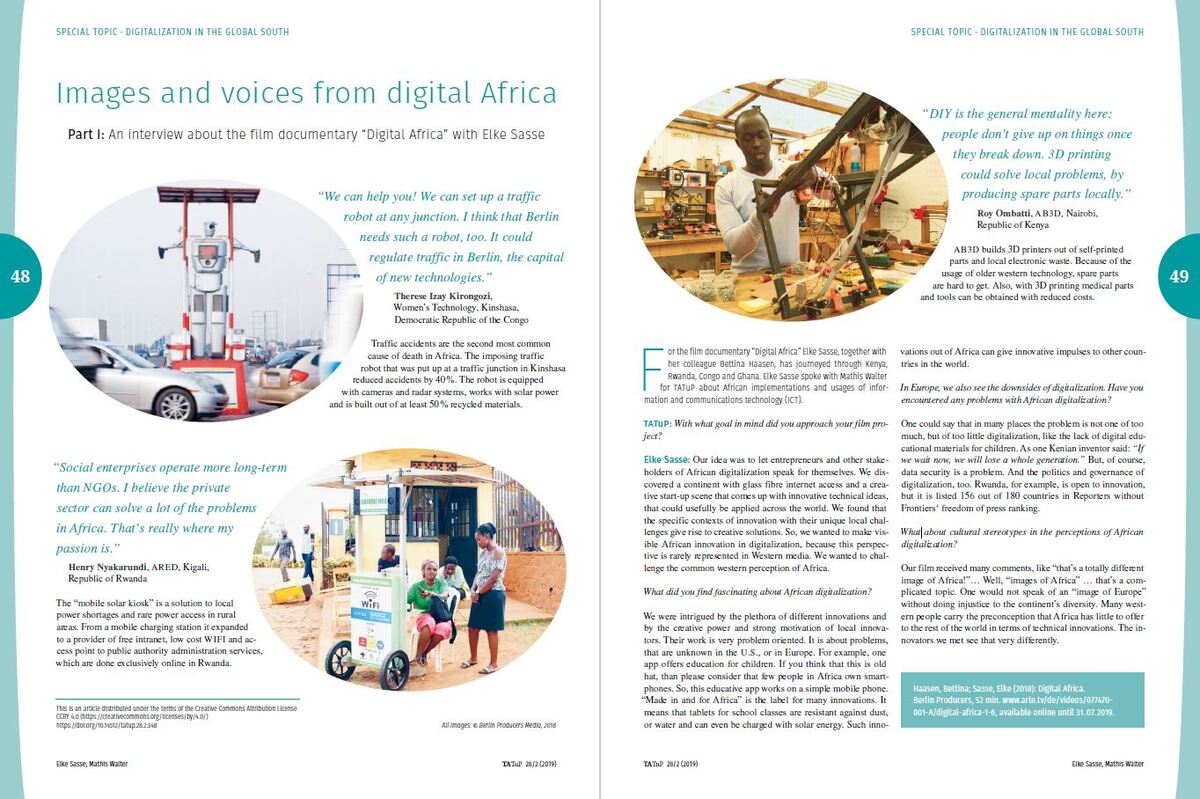 TATuP 2/2019 "Digitalization in the Global South"