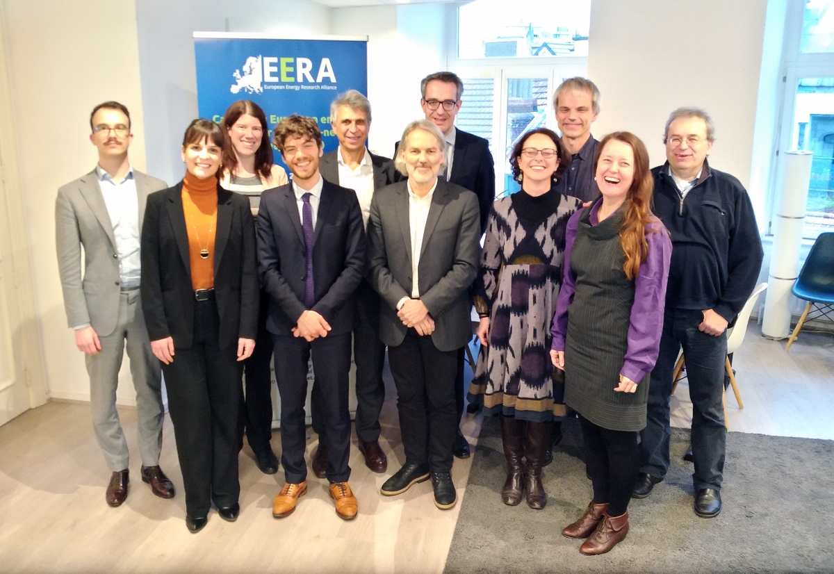 SUPEERA-Auftakt in Brüssel mit Projektpartnern aus Dänemark, Frankreich, Deutschland, Norwegen und Finnland. (Quelle: EERA)