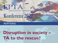 Grafik zur EPTA-Konferenz 2022 "Disruption in society – TA to the rescue?"