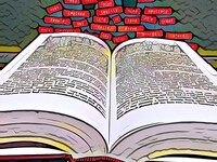 Zeichnung eines offenen Buches