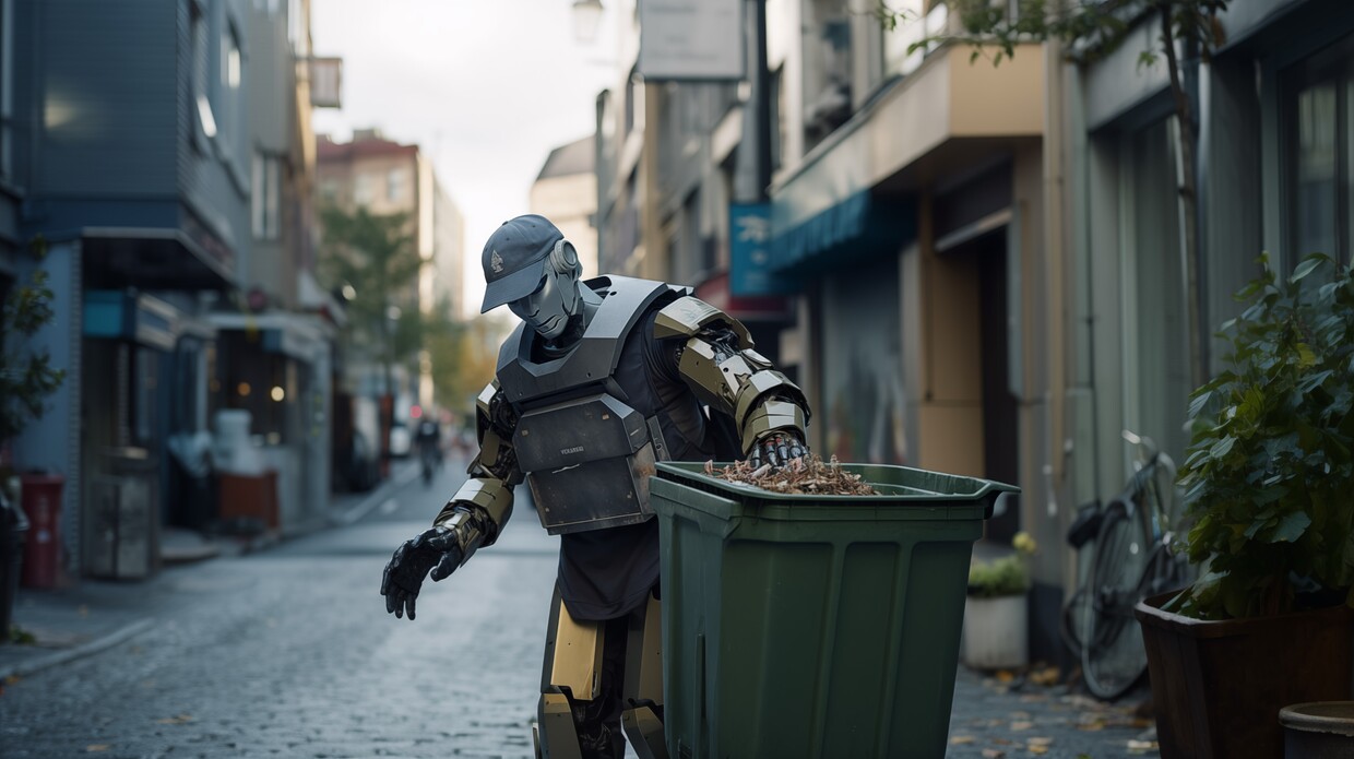 Roboter als Müllmann